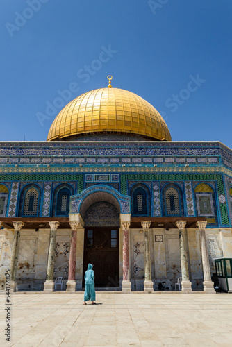 Vista del frente de la Mezquita de Al-Aqsa en Jersulaén