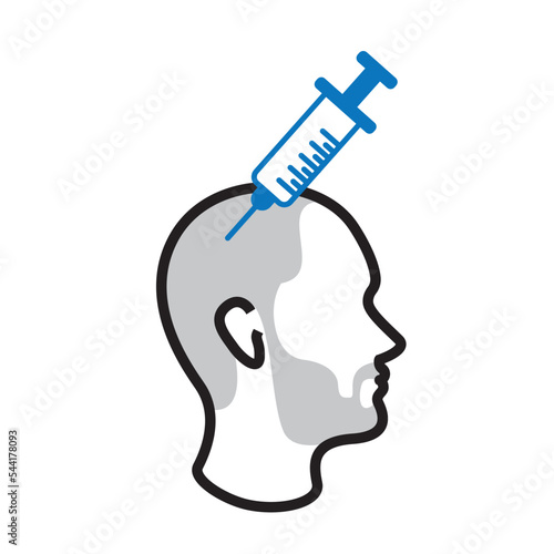 PRP for hair loss treatment. Mesotherapy for hair growth. Injection. medical concept. editable vector.

