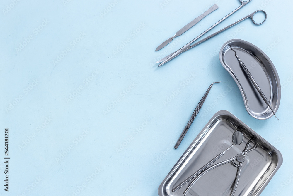 Dental or surgical instruments tools. Medical steel equipment Dental or surgical instruments tools. Medical steel equipment