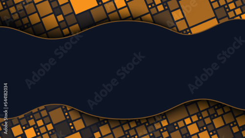 Blockchain technology web banner ad. Crypto tech background