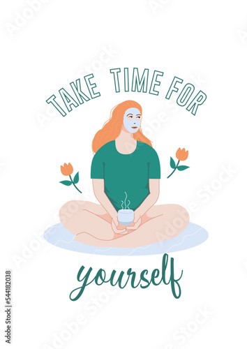 Girl self care relax beauty