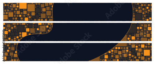 Blockchain technology super banner ad. Web3 tech web banner.