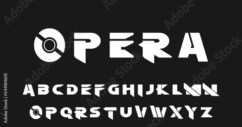 Opera modern text typography font design, business luxury font