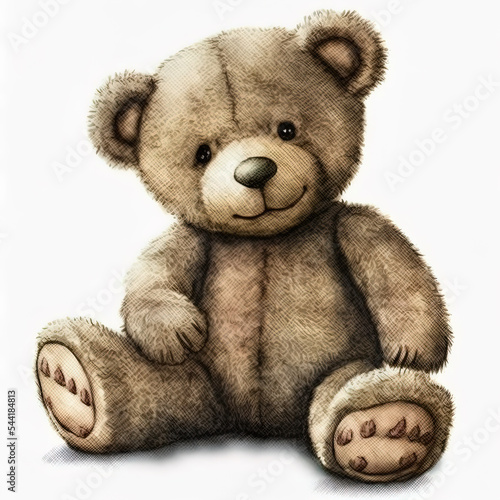 teddy bear isolated on white