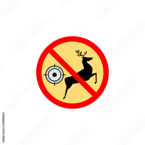 Forbidden hunting deer icon can be used for web, logo, mobile app, UI, UX