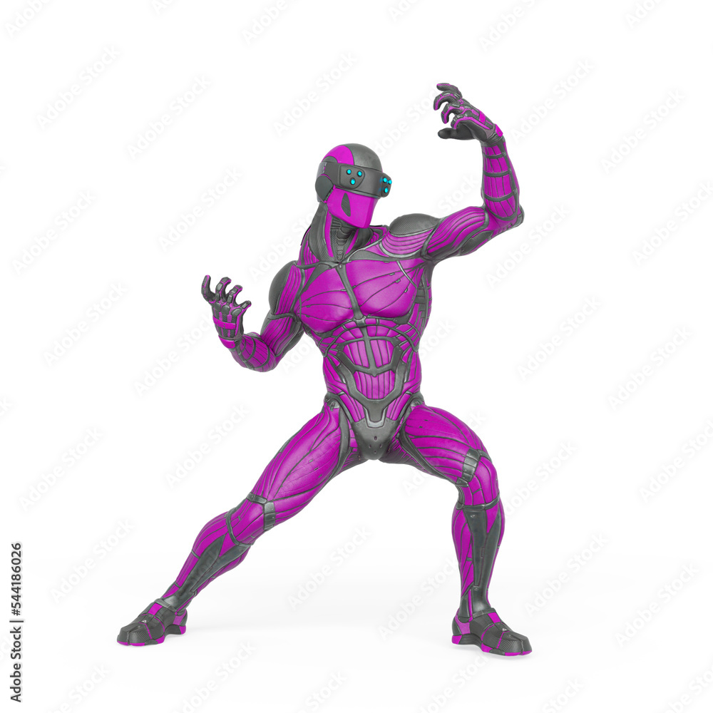 super hero in action on an exosuit super hero in action on an exosuit