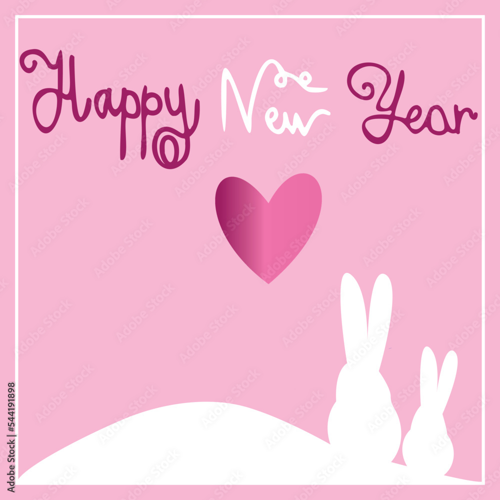 Cute New year poster, postcard, card, invitation, wallpaper, etc. Cute New year poster, postcard, card, invitation, wallpaper, etc.