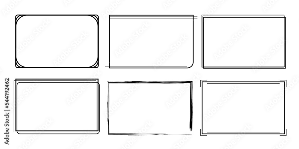 Calligraphic frames. Set of ornamental rectangular frames. flourishes ornate border, decorative typography page template card invitation, menu design, certificate decoration. Vector illustration. Calligraphic frames. Set of ornamental rectangular frames. flourishes ornate border, decorative typography page template card invitation, menu design, certificate decoration. Vector illustration.