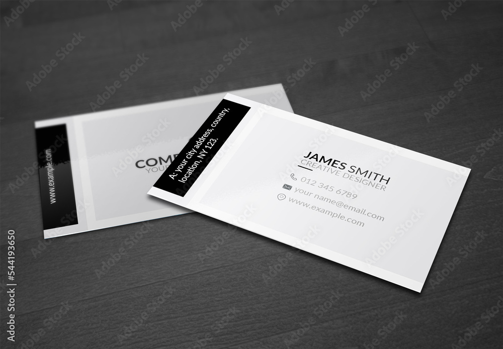 Simple Business Card Stock Template Adobe Stock
