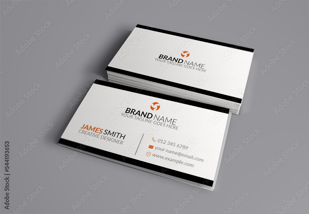 Red Business Card Stock Template Adobe Stock