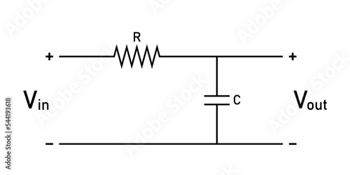 Simple low pass filter circuit diagram.