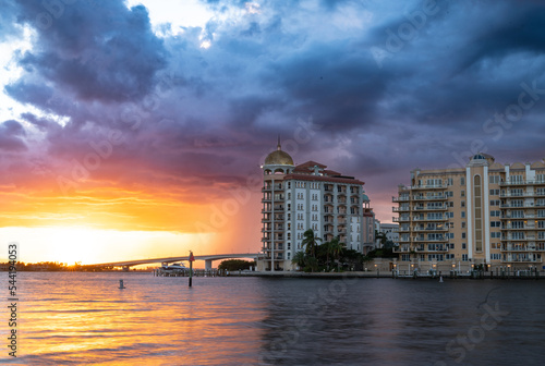 sunset over Sarasota