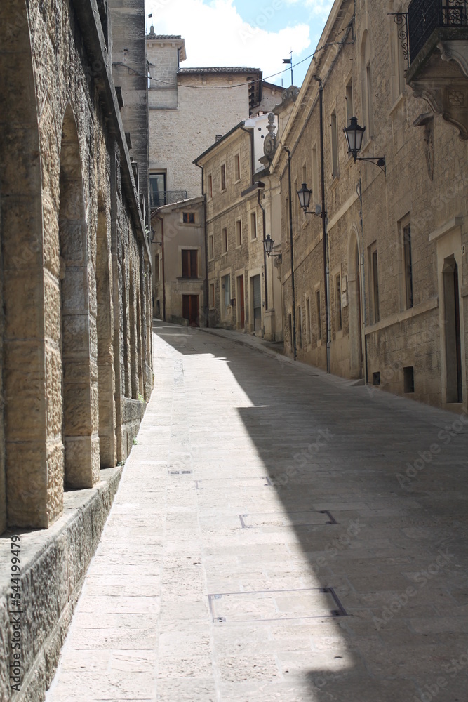 narrow street in San Marino