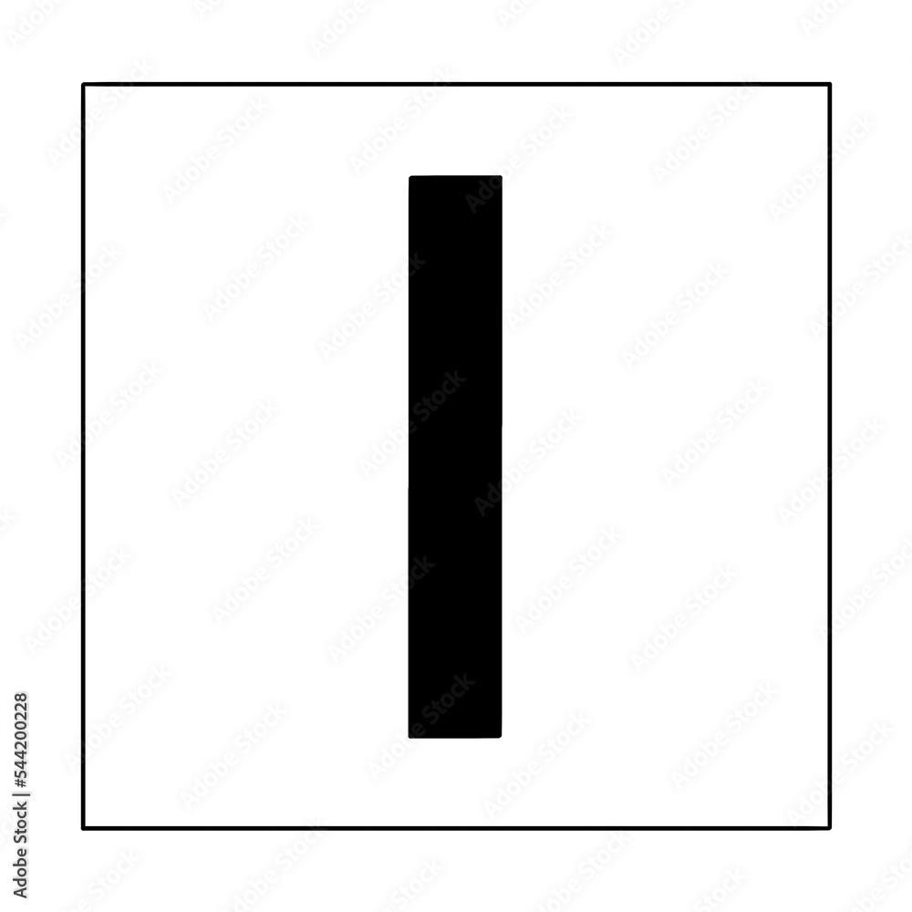 Strich / Balken - vertikal / aufrecht stehend - breit - Icon Grafik Button Zeichen Symbol