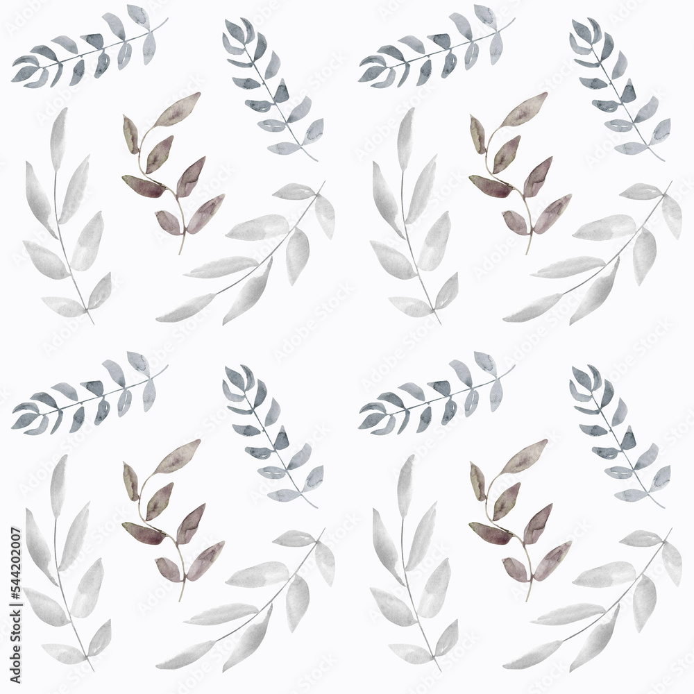 Seamless background with green leave doodles on bright green background. Luxury pattern for creating textiles, wallpaper, paper. Vintage. Romantic floral Illustration Seamless background with green leave doodles on bright green background. Luxury pattern for creating textiles, wallpaper, paper. Vintage. Romantic floral Illustration