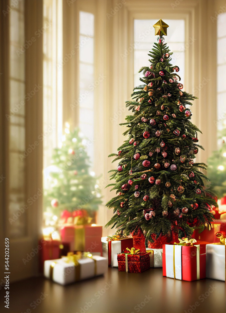 christmas tree in the interior