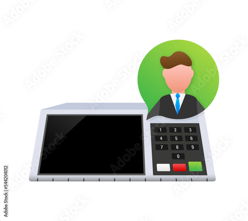 Electoral Urn. Translations Fim means End, Urna Urn, Eleitoral Electoral. Vector stock illustration.