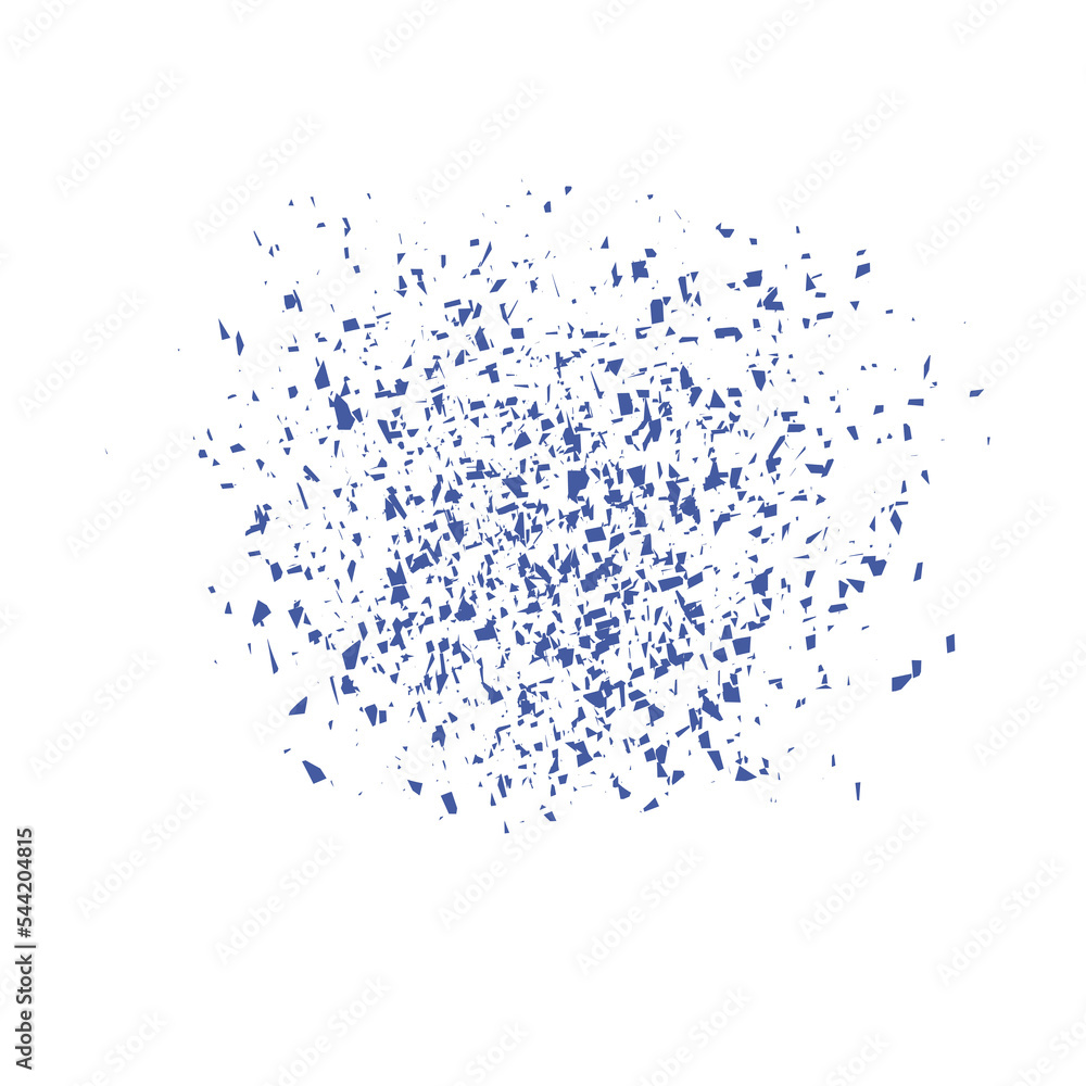 Explosion. Shrapnel from the explosion.  Transparent Background PNG