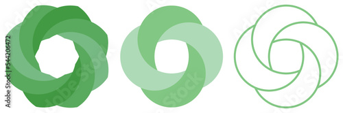 Around Swirl Green Symbol