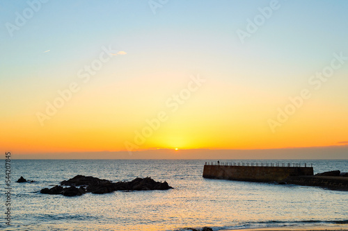 Sunset Atlantic ocean Porto...