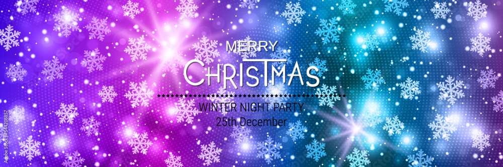 Christmas and New Year banner, party invitation card, booklet, horizontal flyer, coupon, gift voucher vector design template Christmas and New Year banner, party invitation card, booklet, horizontal flyer, coupon, gift voucher vector design template