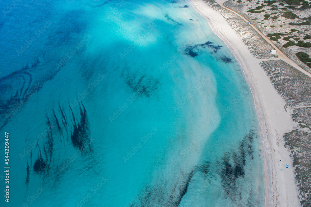 Best beach in Europe with turquoise waters with sand and rocks seen ...