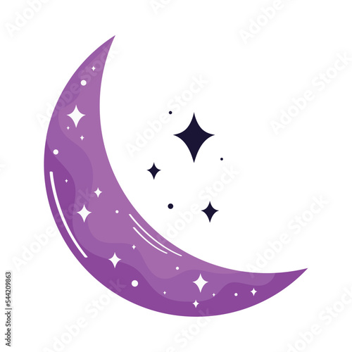 Foto purple crescent moon