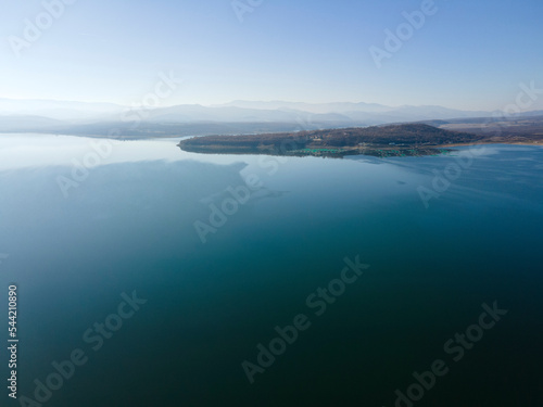 Aerial view of Ogosta Reservoir, Bulgaria