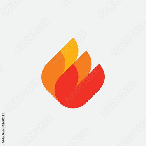 Fire flare logo design illustration vector template