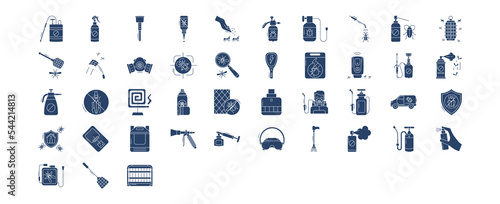  Collection of icons related to Pest control, including icons like spray, powder, insect, poison and more. vector illustrations, Pixel Perfect set 