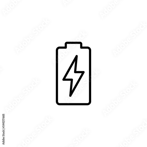 Battery icon vector illustration. battery charging sign and symbol. battery charge level