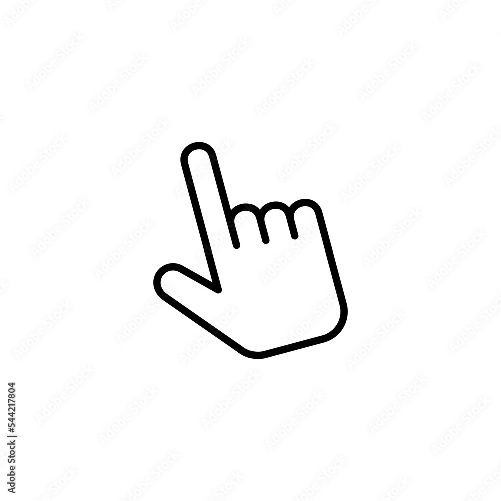 Hand cursor icon vector illustration. cursor sign and symbol. hand cursor icon clik Hand cursor icon vector illustration. cursor sign and symbol. hand cursor icon clik