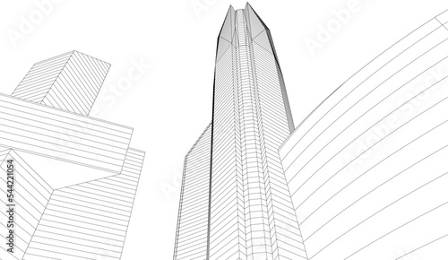 Canvas Print city skyscrapers
