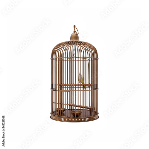 Obraz na płótnie vintage birdcage isolated on white