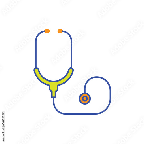 Children stethoscope toy icon logo design template vector isolated illustration