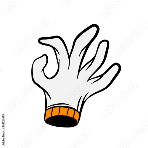 Platehand drawn glove clipart