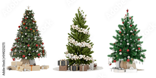 Quadro su tela christmas tree and gifts