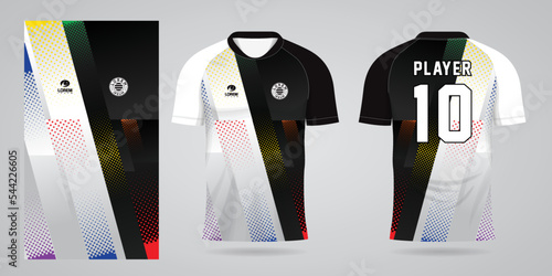 colorful football jersey sport design template	