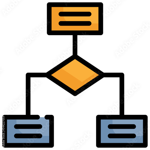 process work workflow strategy icon filled outline