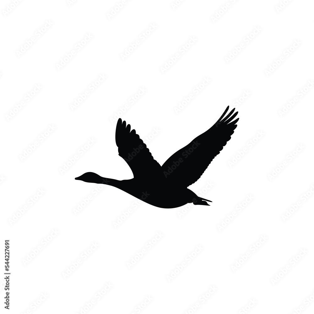 Flying goose bird icon or logo vector graphics Flying goose bird icon or logo vector graphics