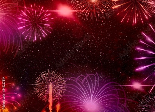 Background of Sparkling Firework for New Year's festival.