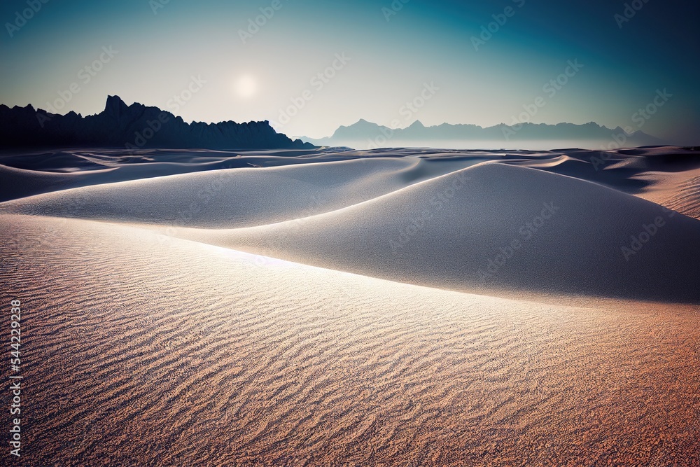 Fototapeta premium white sand dunes in the desert