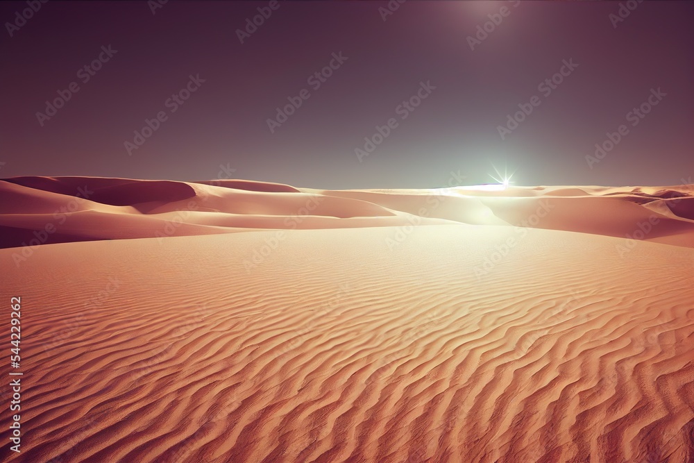 Naklejka premium sunset in the desert