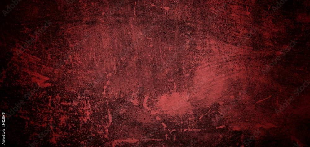 Fototapeta premium Abstract grunge red background texture, scary red dark background