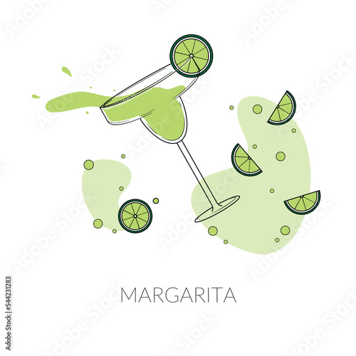 Margarita cocktail illustration