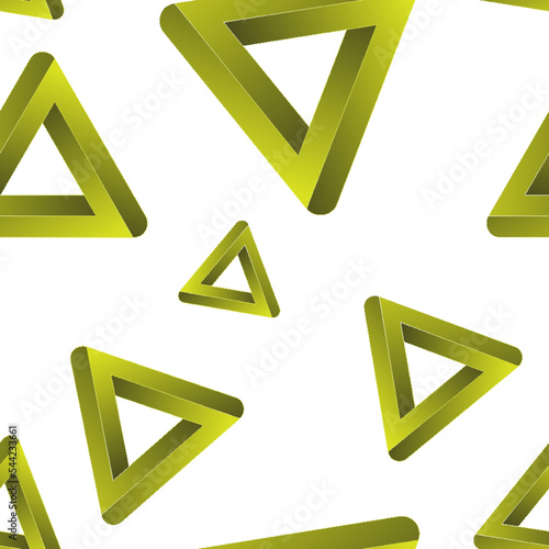 Seamless 3D triangle pattern texture mustard