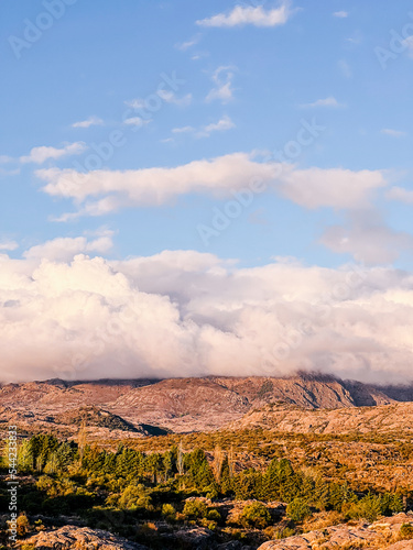 aerial view of the mountains