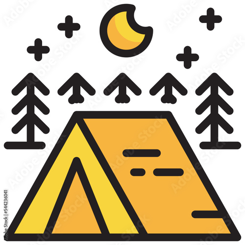 park outdoor campground camping outdoor filled outline icon