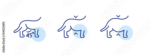 Dog obesity scale. Pixel perfect, editable stroke icon
