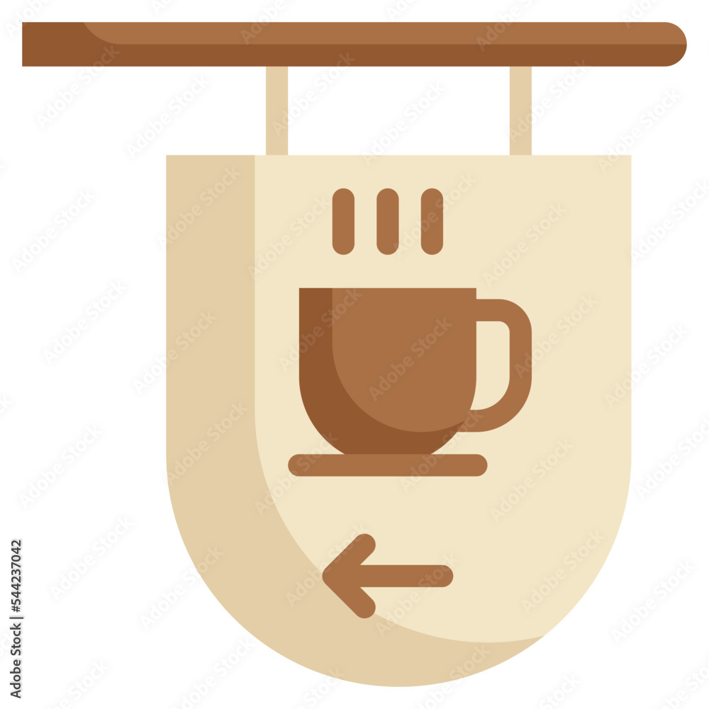 coffee shop label drink beverage flat style icon coffee shop label drink beverage flat style icon